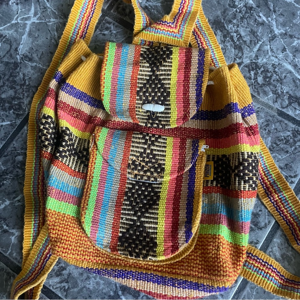 Colorful Striped Backpack - Picture 2 of 4
